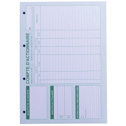 Recharge numérotée/perforée 58 feuillets unis blanc, épaisseur du papier 90g, avec gardes titrées pour classeurs Mouvements