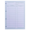 Recharge numérotée/perforée 58 feuillets unis blanc, épaisseur du papier 90g, avec gardes titrées pour classeurs Mouvements