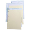 Recharge numérotée/perforée 58 feuillets unis blanc, épaisseur du papier 90g, avec gardes titrées pour classeurs Mouvements