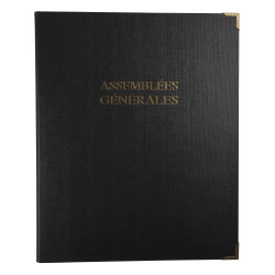 Reliure luxe avec recharge 297X210 Assemblées générales 100 feuillets foliotés 90g + 2 gardes