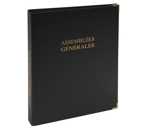 Reliure luxe avec recharge 297X210 Assemblées générales 100 feuillets foliotés 90g + 2 gardes