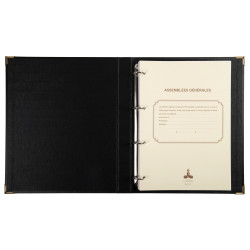Reliure luxe avec recharge 297X210 Assemblées générales 100 feuillets foliotés 90g + 2 gardes