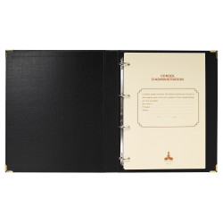 Reliure luxe avec recharge 297X210 Conseil d'administration 100 feuillets foliotés 90g + 2 gardes