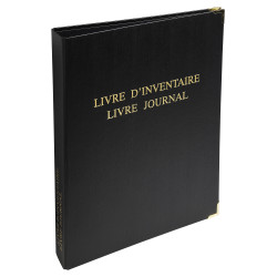 Reliure luxe avec recharge 297X210 Livre d'inventaire + Livre journal 150 feuillets foliotés 90g + 2 gardes