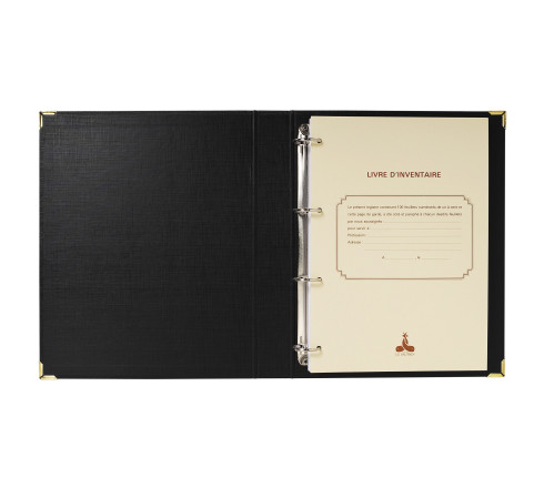 Reliure luxe avec recharge 297X210 Livre d'inventaire + Livre journal 150 feuillets foliotés 90g + 2 gardes