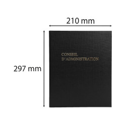 Reliure standard avec recharge 297X210 Conseil d'administration 100 feuillets foliotés 80g + garde