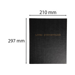 Reliure standard avec recharge 297X210 Livre d'inventaire 100 feuillets foliotés 80g + garde