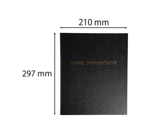 Reliure standard avec recharge 297X210 Livre d'inventaire 100 feuillets foliotés 80g + garde