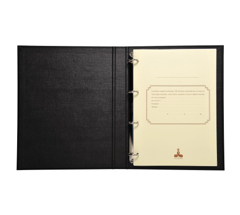 Reliure standard avec recharge 297X210 Livre d'inventaire 100 feuillets foliotés 80g + garde
