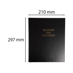 Registre des décisions 320x260 100 feuillets numérotés