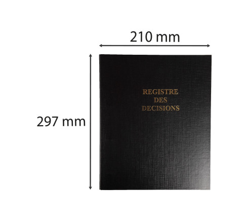 Registre des décisions 320x260 100 feuillets numérotés