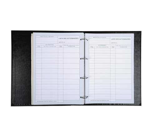Registre des actionnaires 100 feuillets