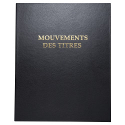 Reliure registre 32x26cm 4 anneaux avec recharge de 100 feuillets imprimés - Mouvements de titre