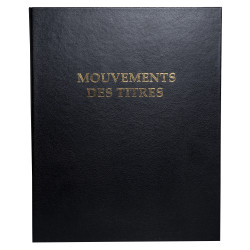 Reliure registre 32x26cm 4 anneaux avec recharge de 100 feuillets imprimés - Mouvements de titre