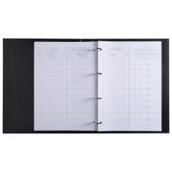 Reliure registre 32x26cm 4 anneaux avec recharge de 100 feuillets imprimés - Mouvements de titre