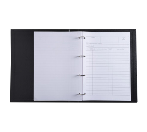 Reliure registre 32x26cm 4 anneaux avec recharge de 100 feuillets imprimés - Mouvements de titre