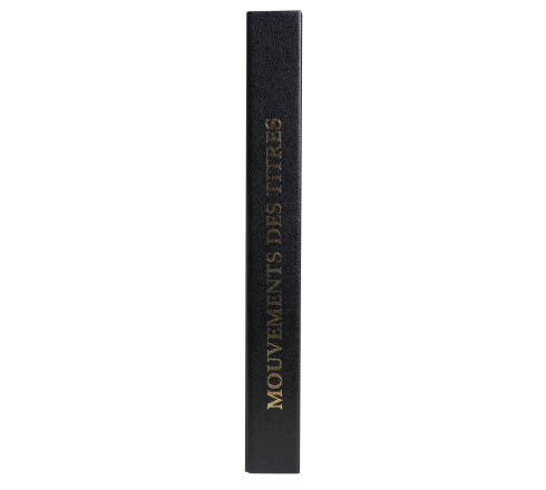 Reliure registre 32x26cm 4 anneaux avec recharge de 100 feuillets imprimés - Mouvements de titre