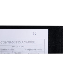 Reliure registre 32x26cm 4 anneaux avec recharge de 100 feuillets imprimés - Mouvements de titre