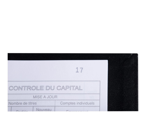 Reliure registre 32x26cm 4 anneaux avec recharge de 100 feuillets imprimés - Mouvements de titre