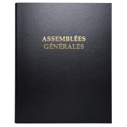 Reliure registre 32x26cm 4 anneaux avec recharge de 100 feuillets - Assemblées générales