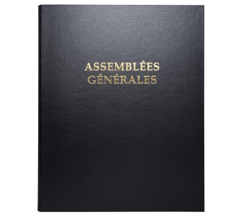 Reliure registre 32x26cm 4 anneaux avec recharge de 100 feuillets - Assemblées générales