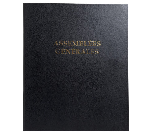 Reliure registre 32x26cm 4 anneaux avec recharge de 100 feuillets - Assemblées générales