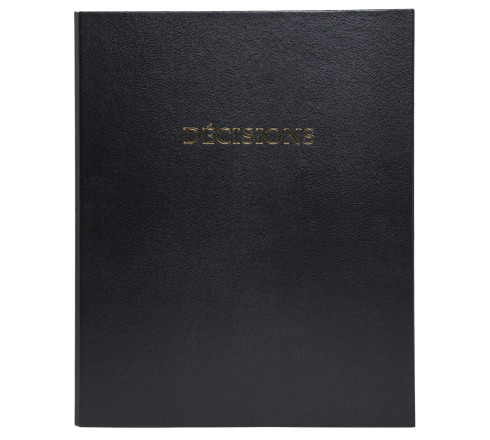 Reliure registre 32x26cm 4 anneaux avec recharges de 100 feuillets - Registre des décisions