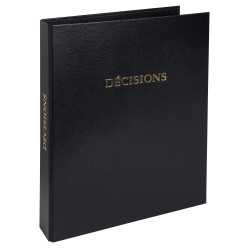 Reliure registre 32x26cm 4 anneaux avec recharges de 100 feuillets - Registre des décisions