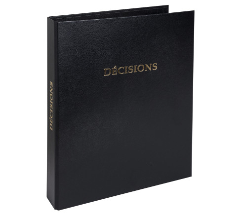 Reliure registre 32x26cm 4 anneaux avec recharges de 100 feuillets - Registre des décisions