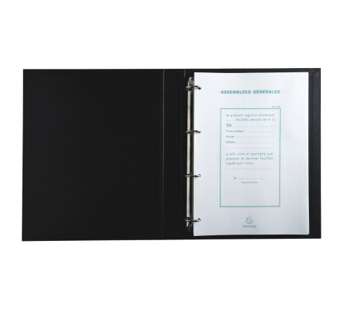 Reliure registre 32x26cm 4 anneaux avec recharge Assemblées Générales