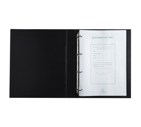 Reliure registre 32x26cm 4 anneaux avec recharge de 100 feuillets imprimés - Mouvements de titres