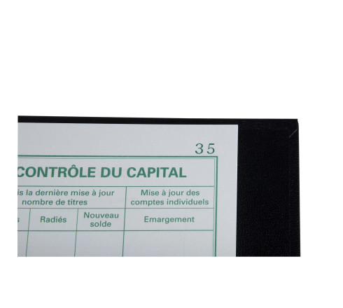 Reliure registre 32x26cm 4 anneaux avec recharge de 100 feuillets imprimés - Mouvements de titres