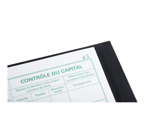 Reliure registre 32x26cm 4 anneaux avec recharge de 100 feuillets imprimés - Mouvements de titres