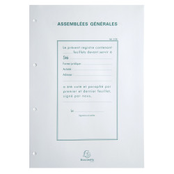 Recharge A4 pour reliures registres - 100 feuillets perforation 4 trous