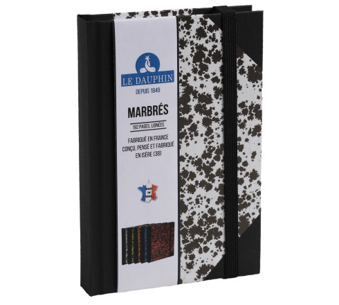 Carnet Marbre 170x110, 192 pages lignées