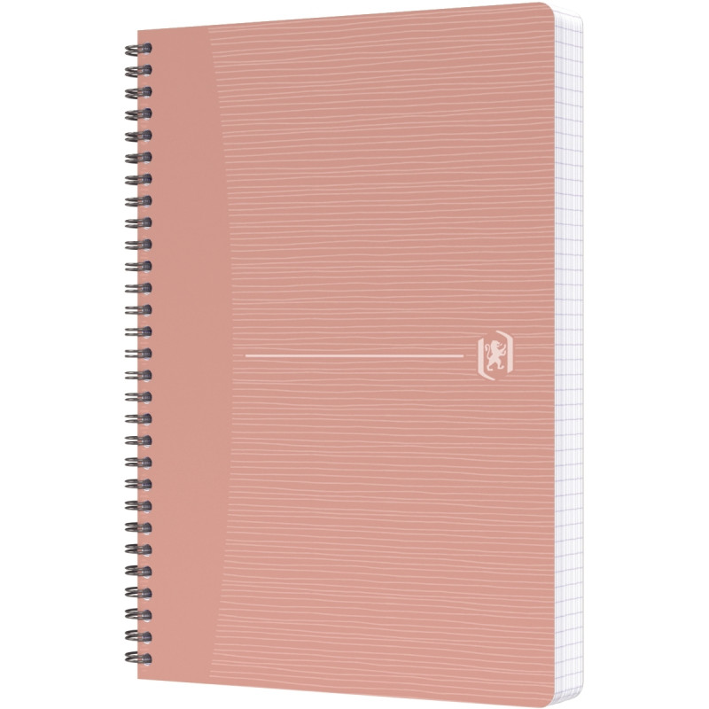 Cahier à reliure intégrale 180 pages MY REC'UP format A5, quadrillé 5x