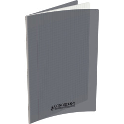 Piqûre 96 pages CONQUERANT, 24x32 cm, seyès, couv PP gris