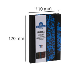 Carnet Marbre 170x110, 192 pages lignées