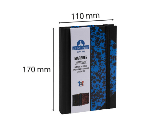 Carnet Marbre 170x110, 192 pages lignées