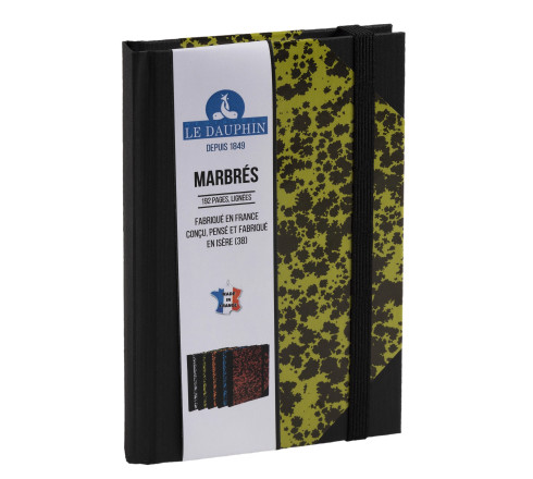 Carnet Marbre 170x110, 192 pages lignées