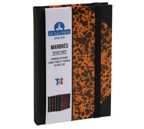 Carnet Marbre 170x110, 192 pages lignées