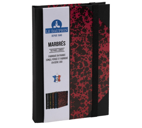 Carnet Marbre 170x110, 192 pages lignées
