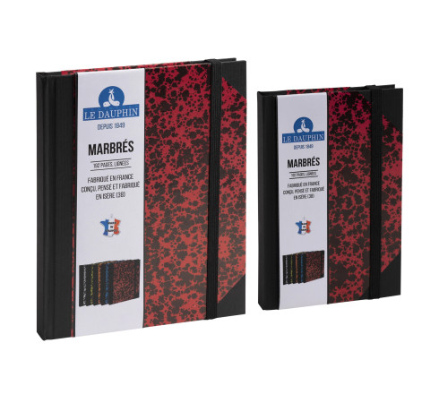 Carnet Marbre 170x110, 192 pages lignées