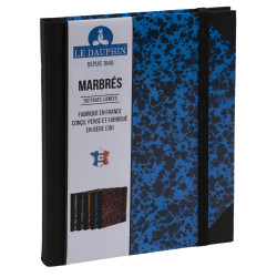 Carnet Marbre 220x170, 192 pages lignées