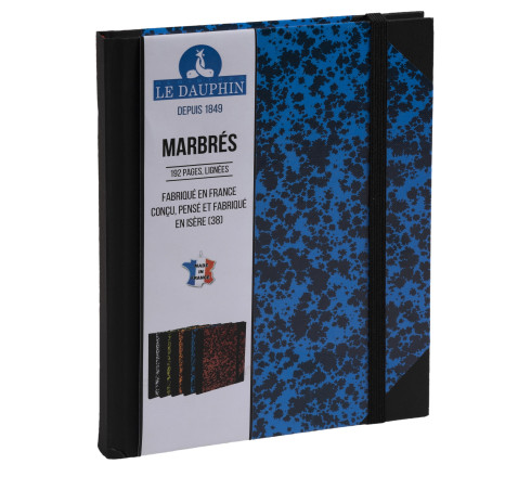 Carnet Marbre 220x170, 192 pages lignées