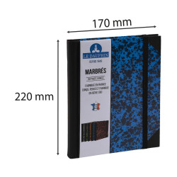 Carnet Marbre 220x170, 192 pages lignées