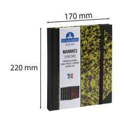 Carnet Marbre 220x170, 192 pages lignées