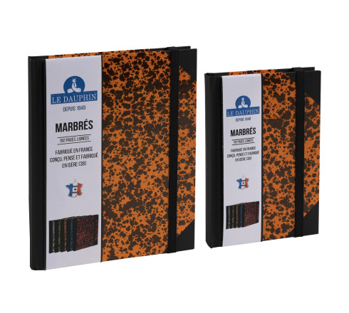 Carnet Marbre 220x170, 192 pages lignées