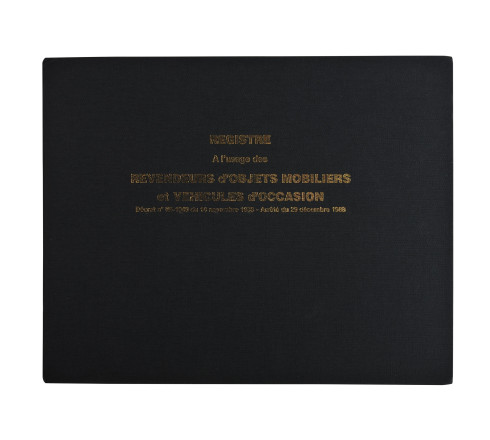 Registre d'objets mobiliers et véhicules d'occasion 240x320,110 pages