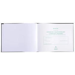 Registre d'objets mobiliers et véhicules d'occasion 240x320,110 pages
